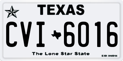 TX license plate CVI6016