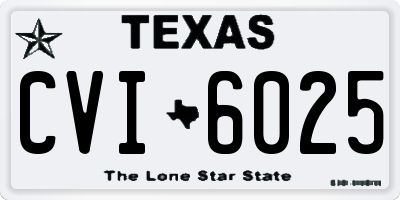 TX license plate CVI6025
