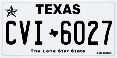TX license plate CVI6027