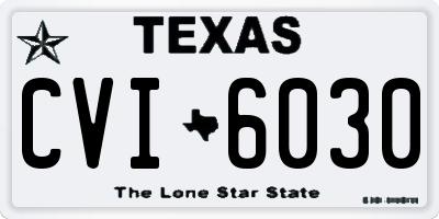 TX license plate CVI6030