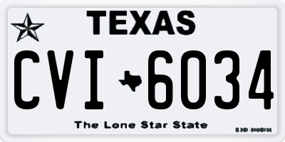 TX license plate CVI6034