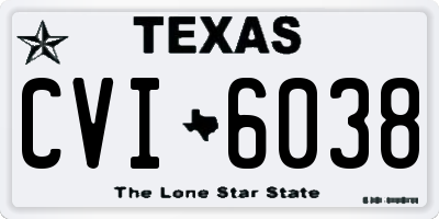 TX license plate CVI6038