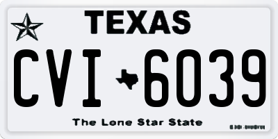 TX license plate CVI6039