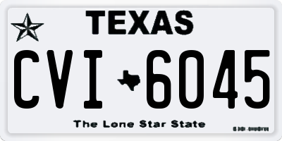 TX license plate CVI6045