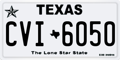 TX license plate CVI6050