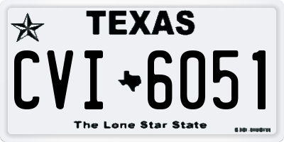 TX license plate CVI6051
