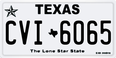 TX license plate CVI6065