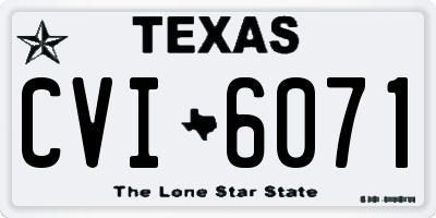 TX license plate CVI6071