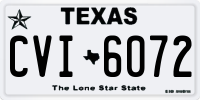 TX license plate CVI6072