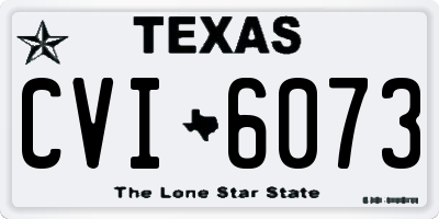 TX license plate CVI6073