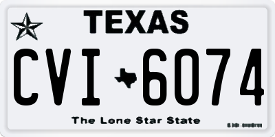 TX license plate CVI6074