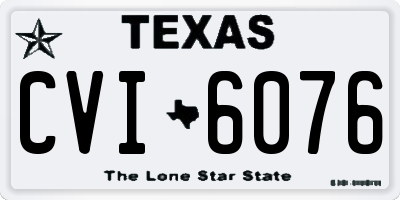 TX license plate CVI6076