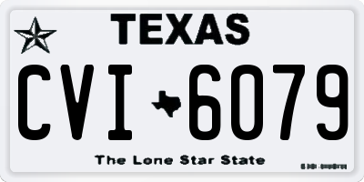 TX license plate CVI6079