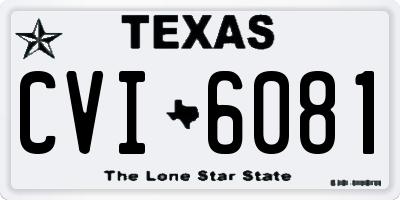 TX license plate CVI6081