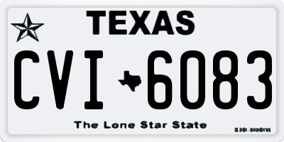 TX license plate CVI6083
