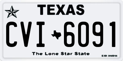 TX license plate CVI6091
