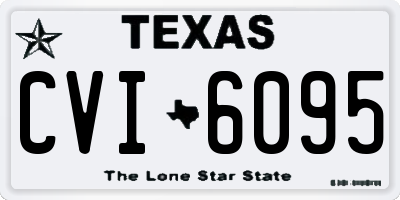 TX license plate CVI6095