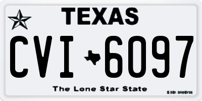 TX license plate CVI6097