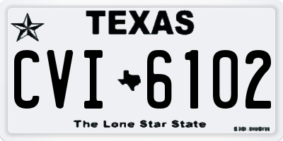TX license plate CVI6102