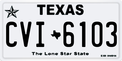 TX license plate CVI6103