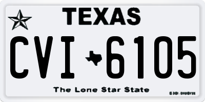 TX license plate CVI6105