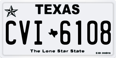 TX license plate CVI6108