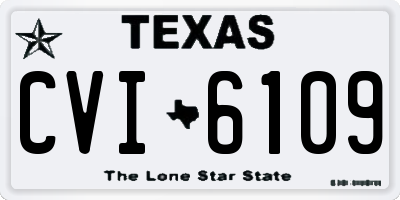 TX license plate CVI6109