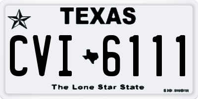 TX license plate CVI6111