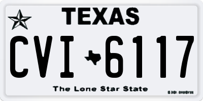 TX license plate CVI6117