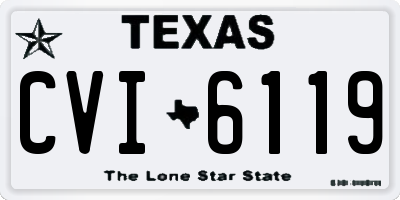 TX license plate CVI6119