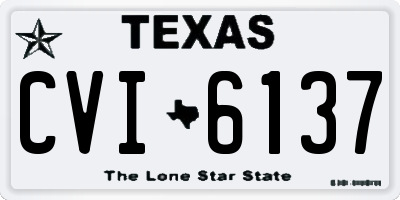 TX license plate CVI6137