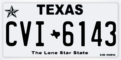 TX license plate CVI6143