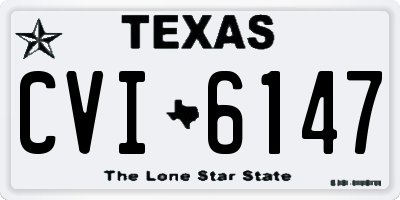 TX license plate CVI6147