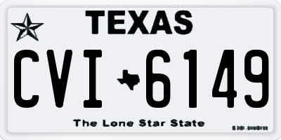 TX license plate CVI6149