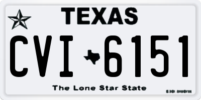 TX license plate CVI6151