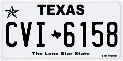 TX license plate CVI6158