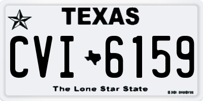 TX license plate CVI6159