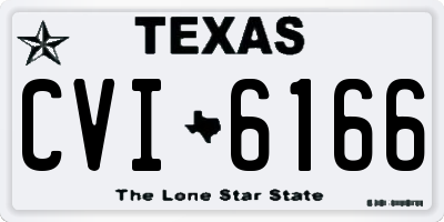 TX license plate CVI6166