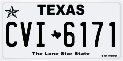 TX license plate CVI6171