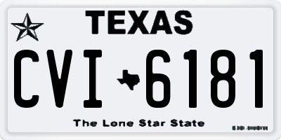 TX license plate CVI6181