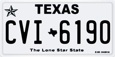 TX license plate CVI6190