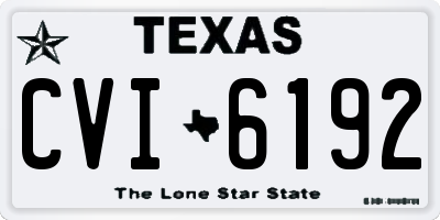 TX license plate CVI6192