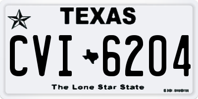 TX license plate CVI6204