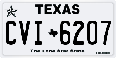 TX license plate CVI6207