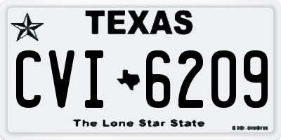 TX license plate CVI6209
