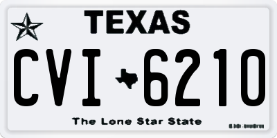TX license plate CVI6210