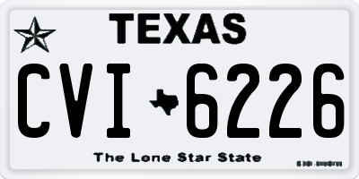 TX license plate CVI6226