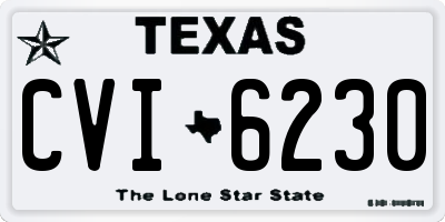 TX license plate CVI6230