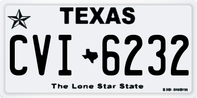 TX license plate CVI6232
