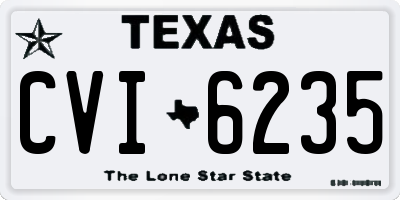 TX license plate CVI6235